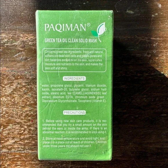 PAQIMAN Green Tea Oil Solid Mask - Picture 3 of 3